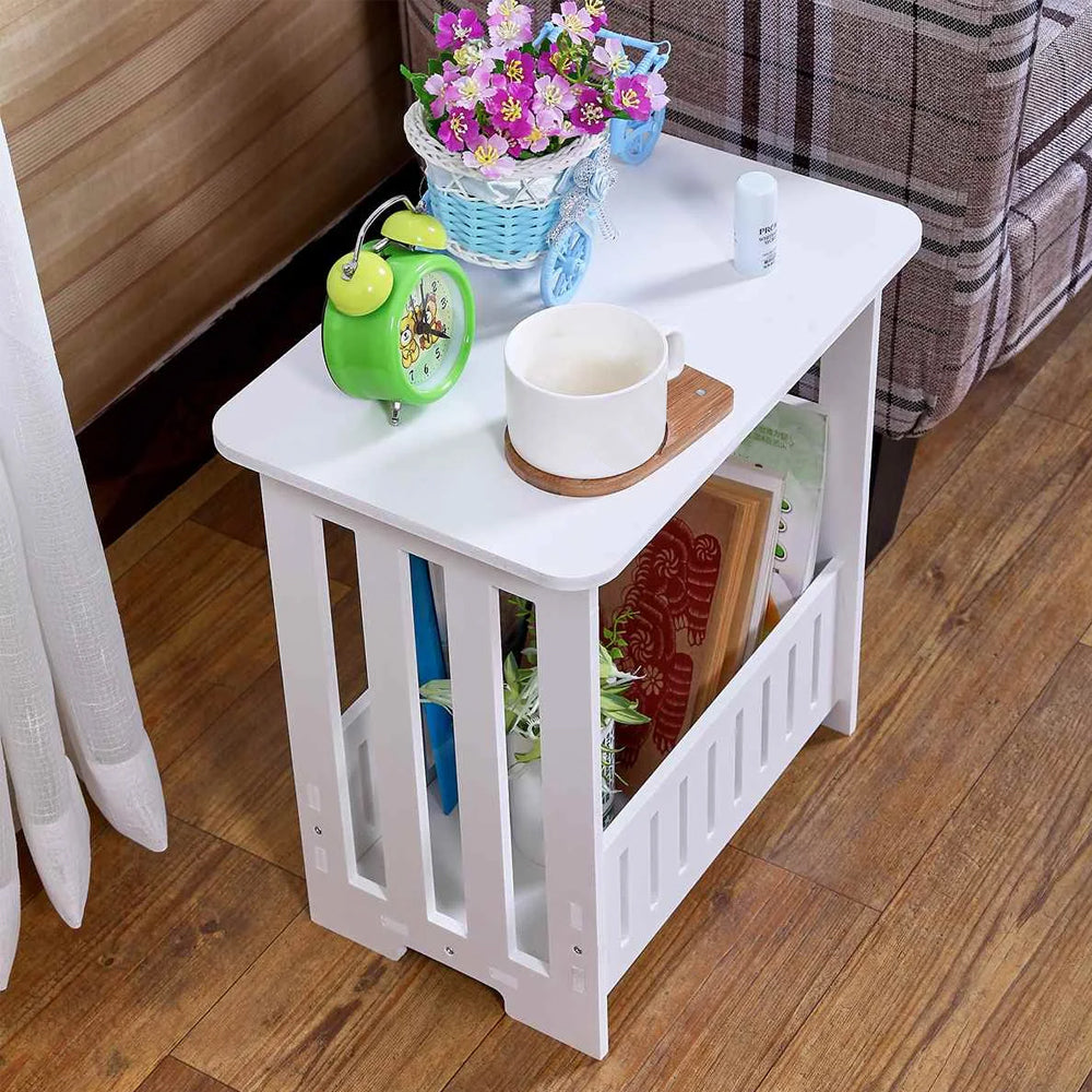 Small Bedside Table Storage Organizer