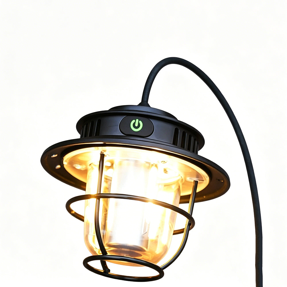 LED Camping Lantern Rechargeable Camping Tent Light Lamp Flashlight Portable