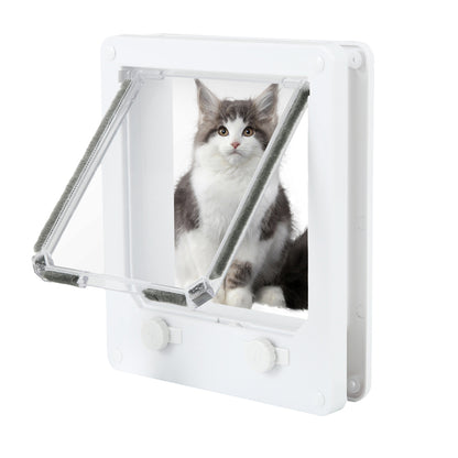 Pet Dog Cat Flap Door with 4 Way Lock