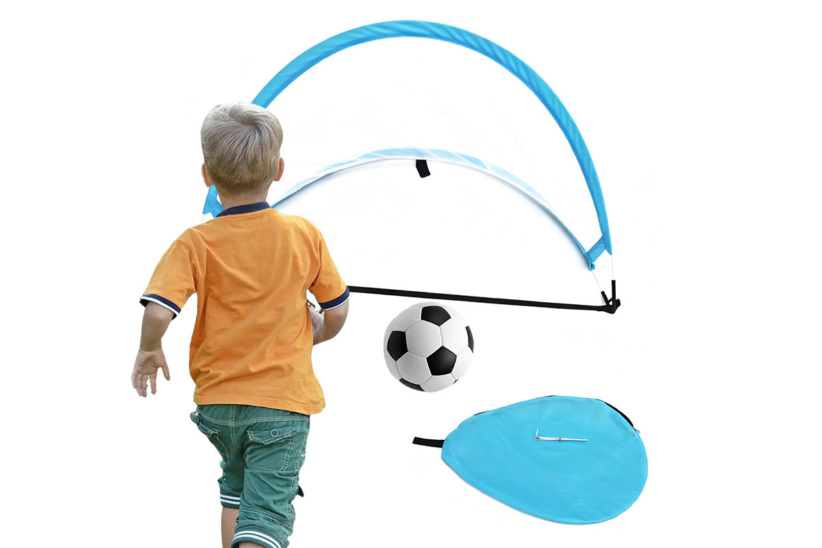 Portable Pop Up Soccer Goal Set with 3 Ground Pegs and Storage Bag