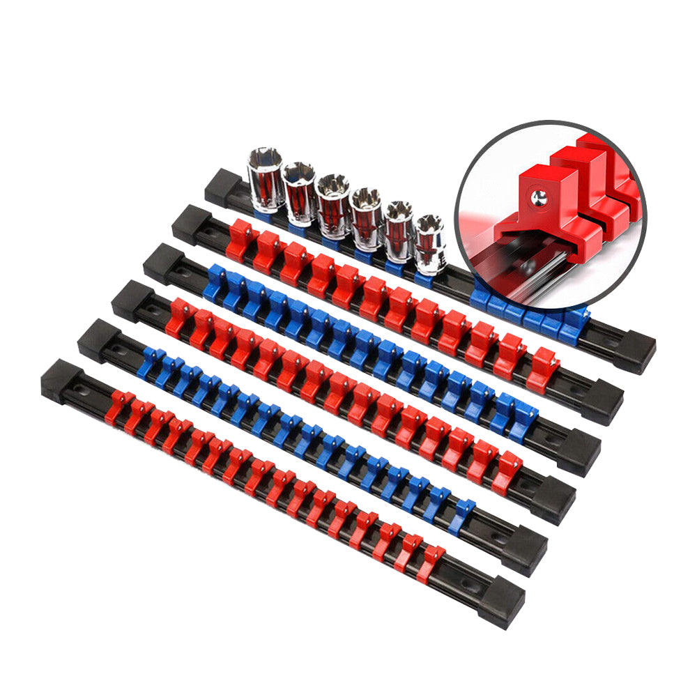 6Pcs Drive Socket Organizer Rails Mountable Sliding