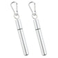 2 Pack Collapsible Stainless Steel Travel Straws with Keychain Cases