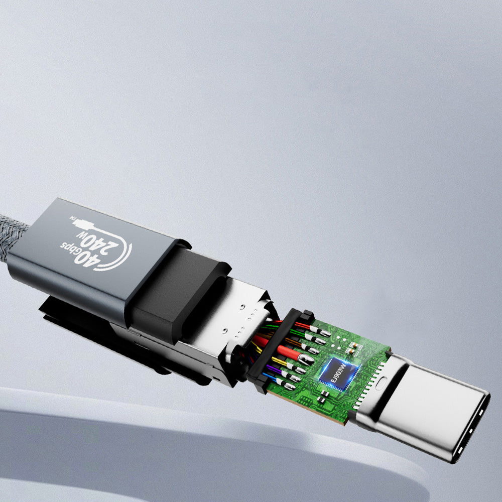 40Gbps Double Ended USB Type C Data Cable for Laptops and Smartphones