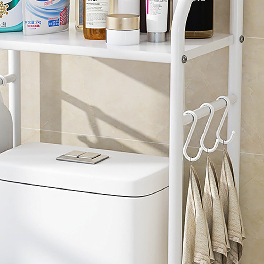 3 Tier Shelf Over Toilet Storage Rack With Paper Holder And Hooks