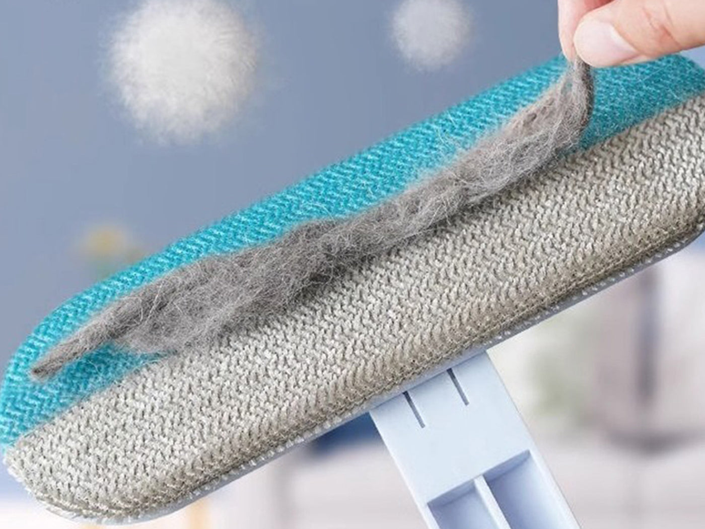 Two-Pack Reusable Pet Hair Remover Brushes for Sofa Carpet