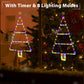 Christmas Tree Lights Decorations Colorful Light String Triangle Ladder