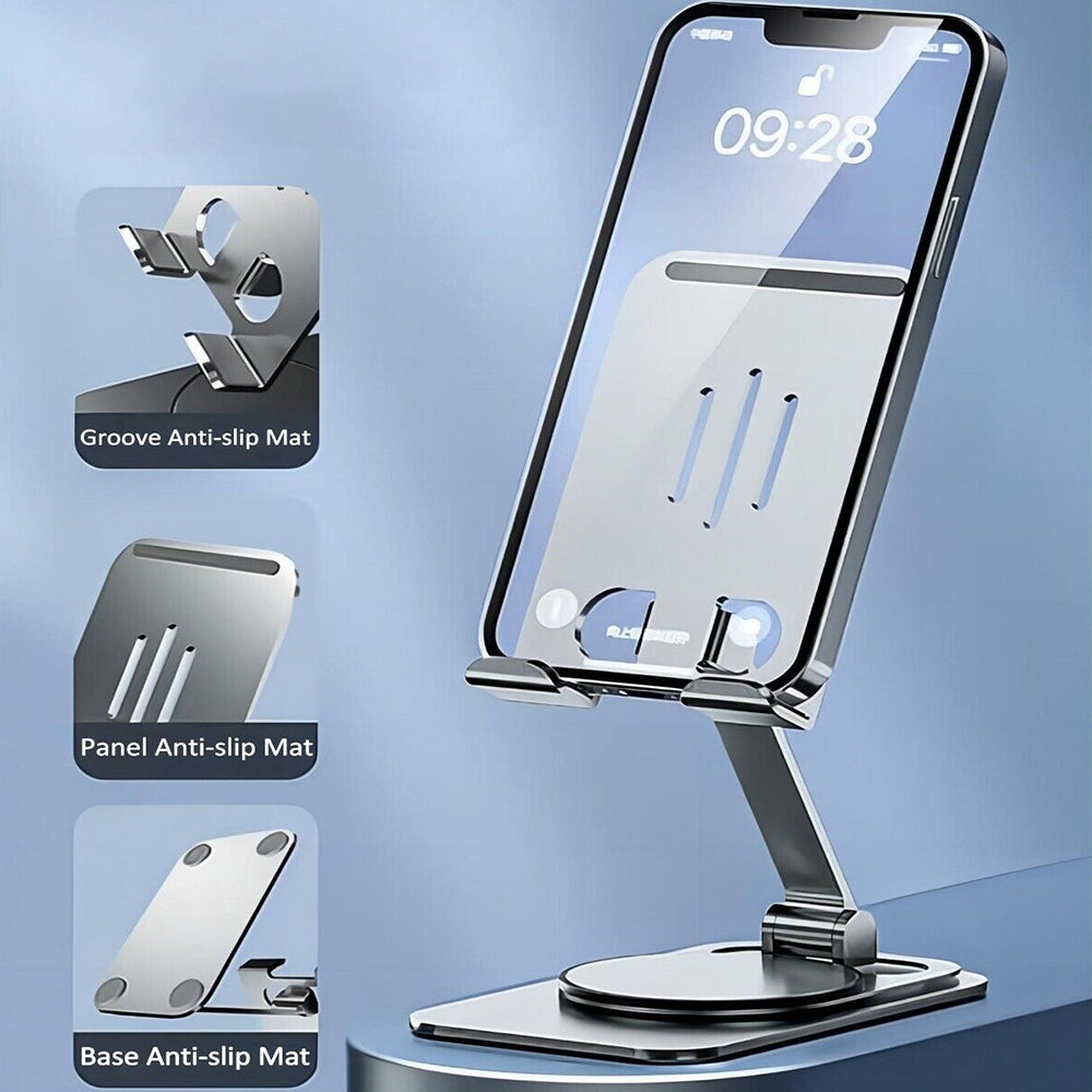 360 Rotating Adjustable Folding Desktop Cell Phone Tablet Stand Holder