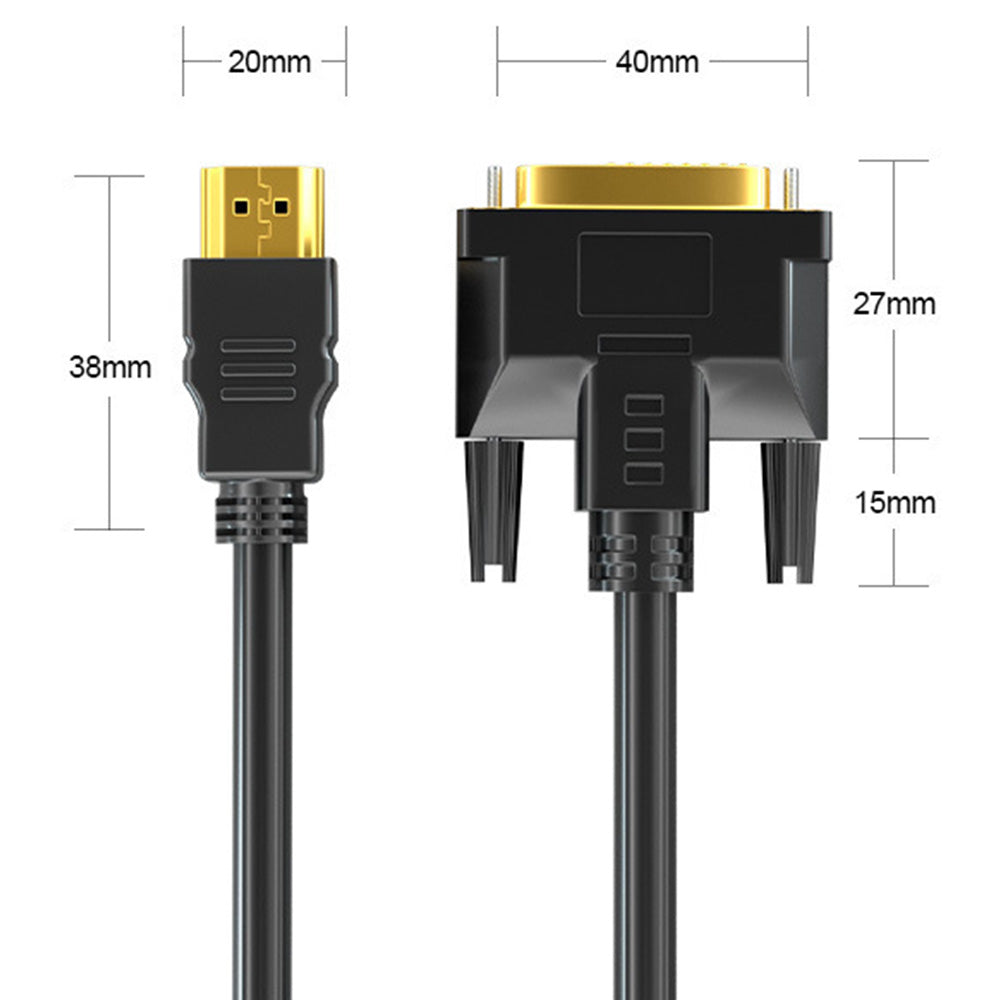 HDMI to DVI-D 24+1 Pin Digital Cable for HDTV, PS3, PS4, Xbox, TV