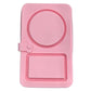3Pcs Reusable Silicone Snack Container with Lid Dual Compartment Food Box for Salad