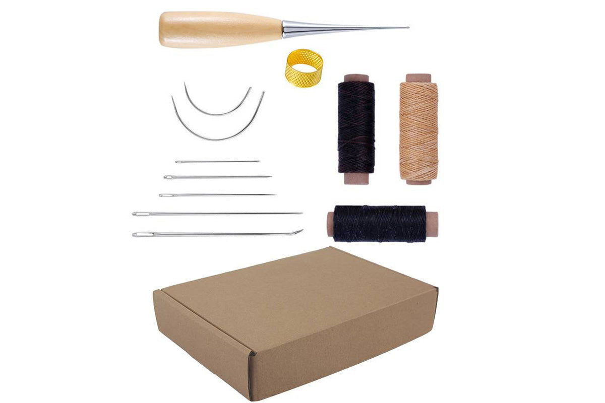 12 Pcs Sewing Needle Tool Kit Stitching for Leather Sail and Canvas