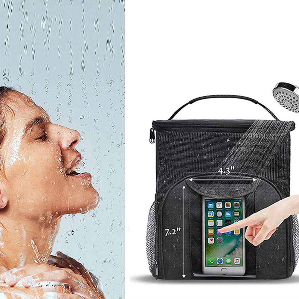 Portable Hanging Shower Tote Bags with Hook for Travel