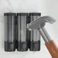 No-Drill Wall-Mounted Triple Soap Dispenser for Bathroom Shampoo Conditioner & Body Wash
