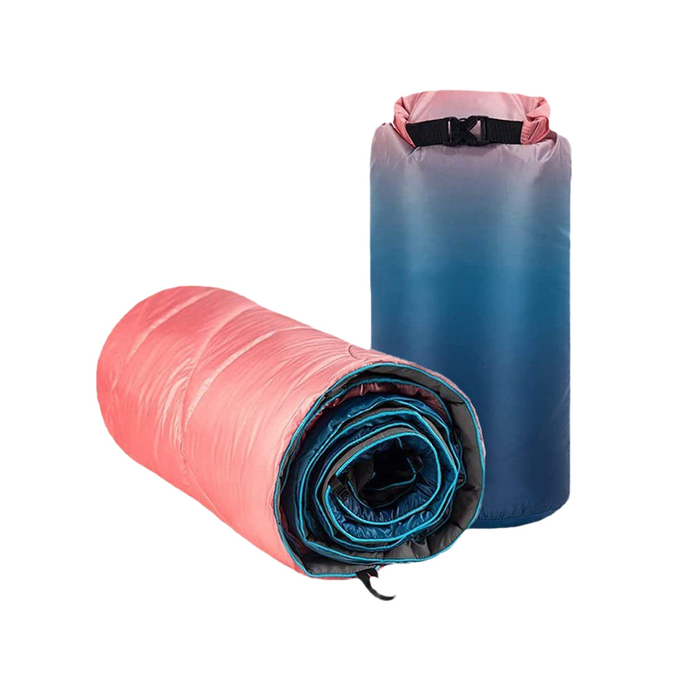 Outdoor Puffy Gradient-Color Camping Blanket Backpacking Quilt
