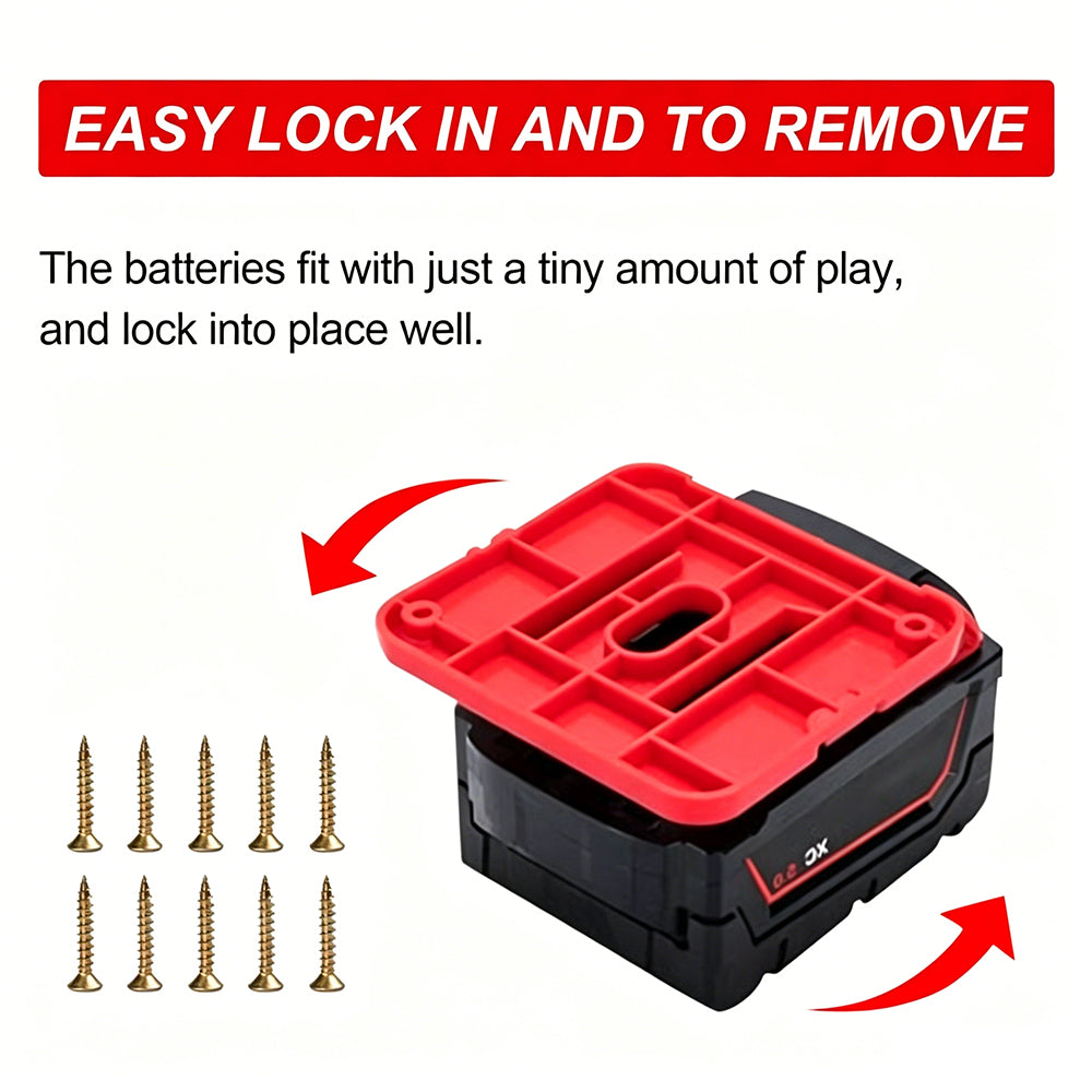 5Pcs M18 Battery Holder Tool Holder for Milwaukee Power 18V Drill Rack