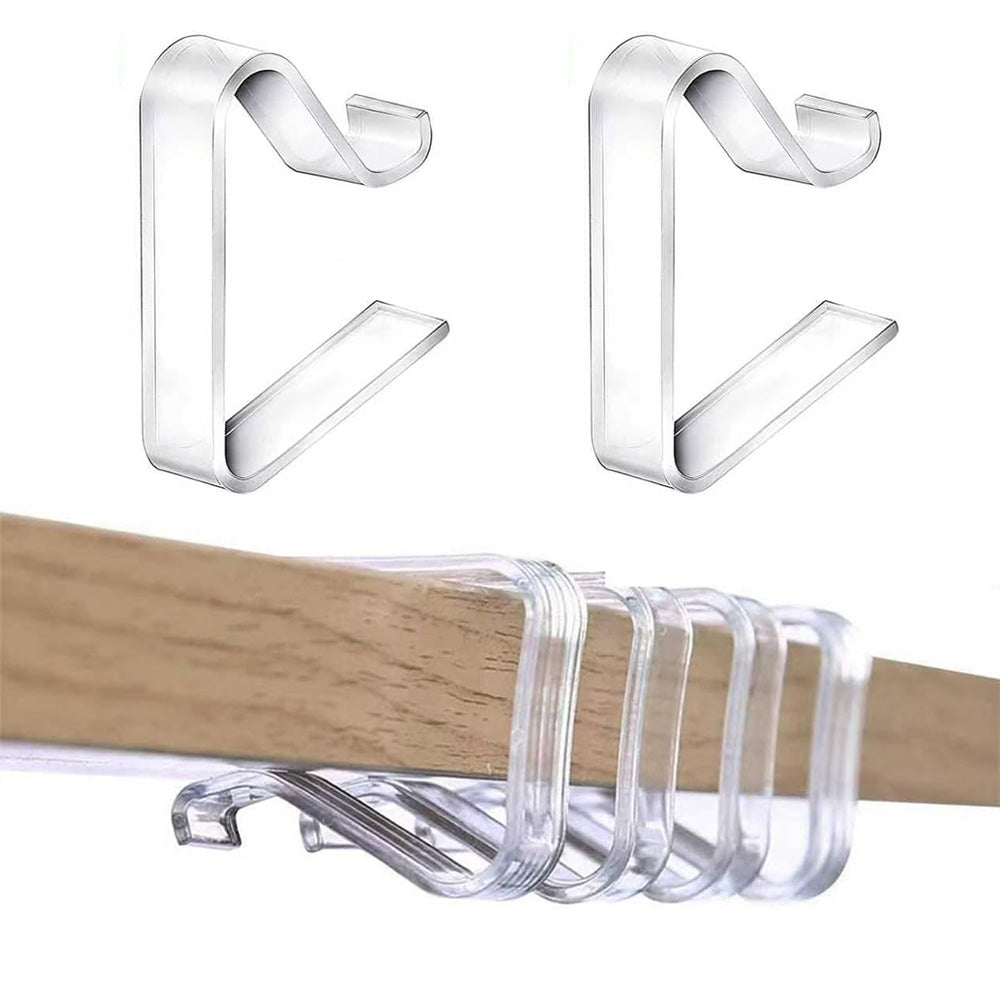 24 Pack Clear Plastic Tablecloth Clips for Indoor Outdoor Tables