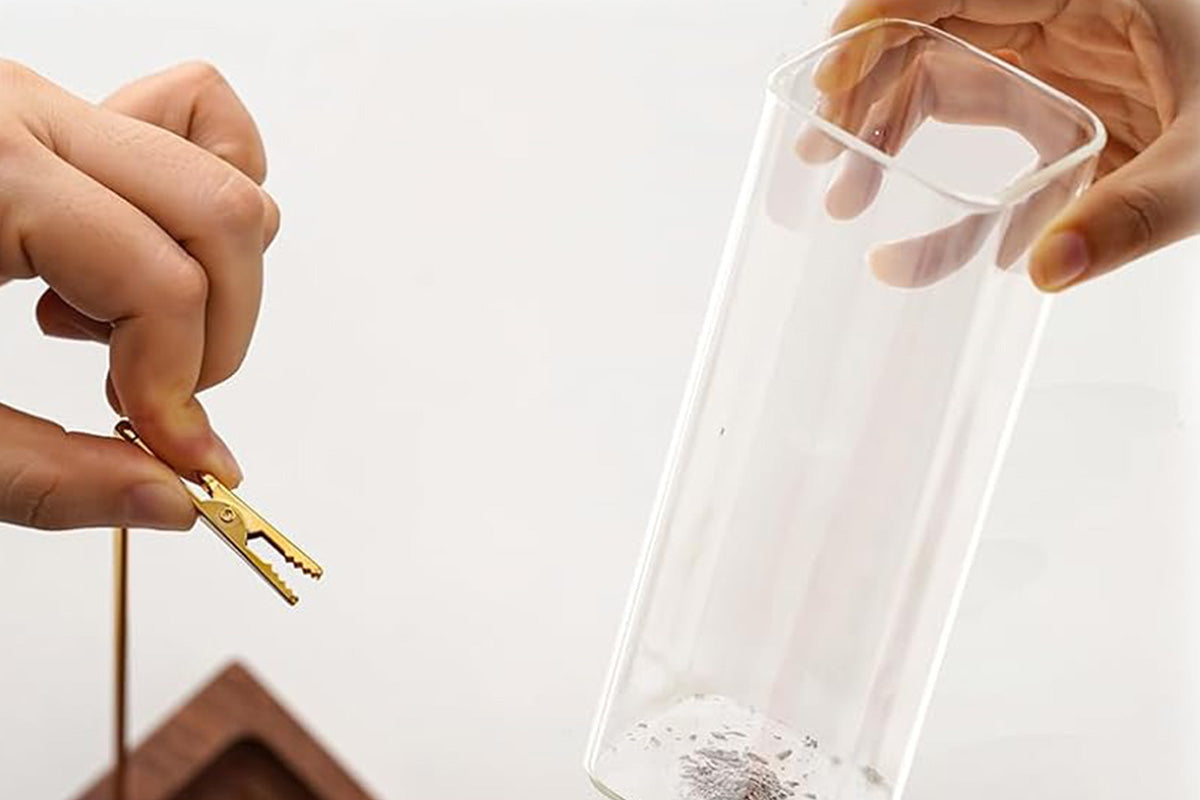 Hanging Incense Burner with Glass Ash Catcher for Home Meditation