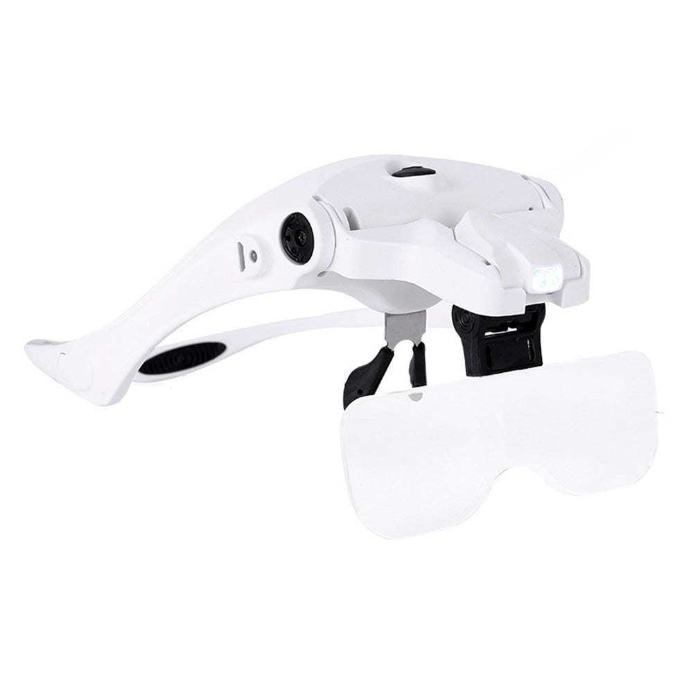USB Rechargeable LED Head Optical Glasses for Reading and Crafting