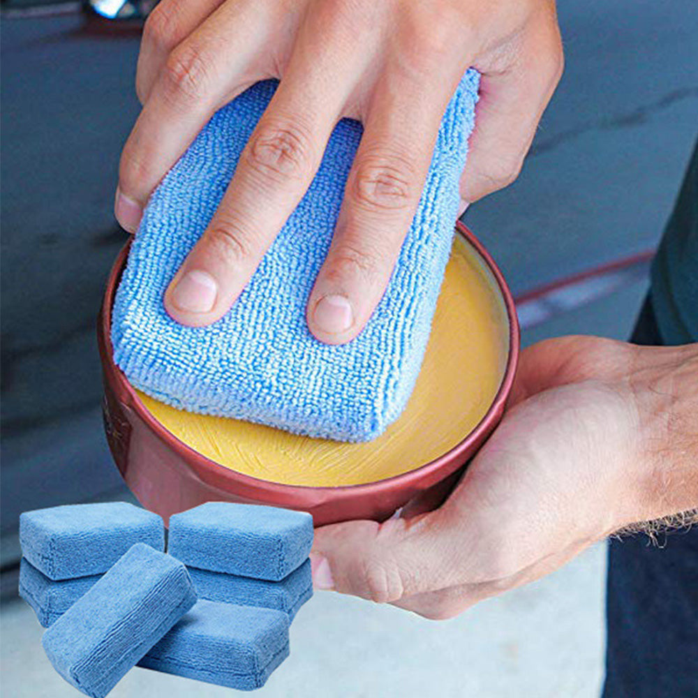 8Pcs Microfiber Applicator Pads Car Wash Sponge for Effortless Wax Sealant