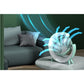 USB Desk Fan with 7Colorful Night Light  Air Circulator Fan