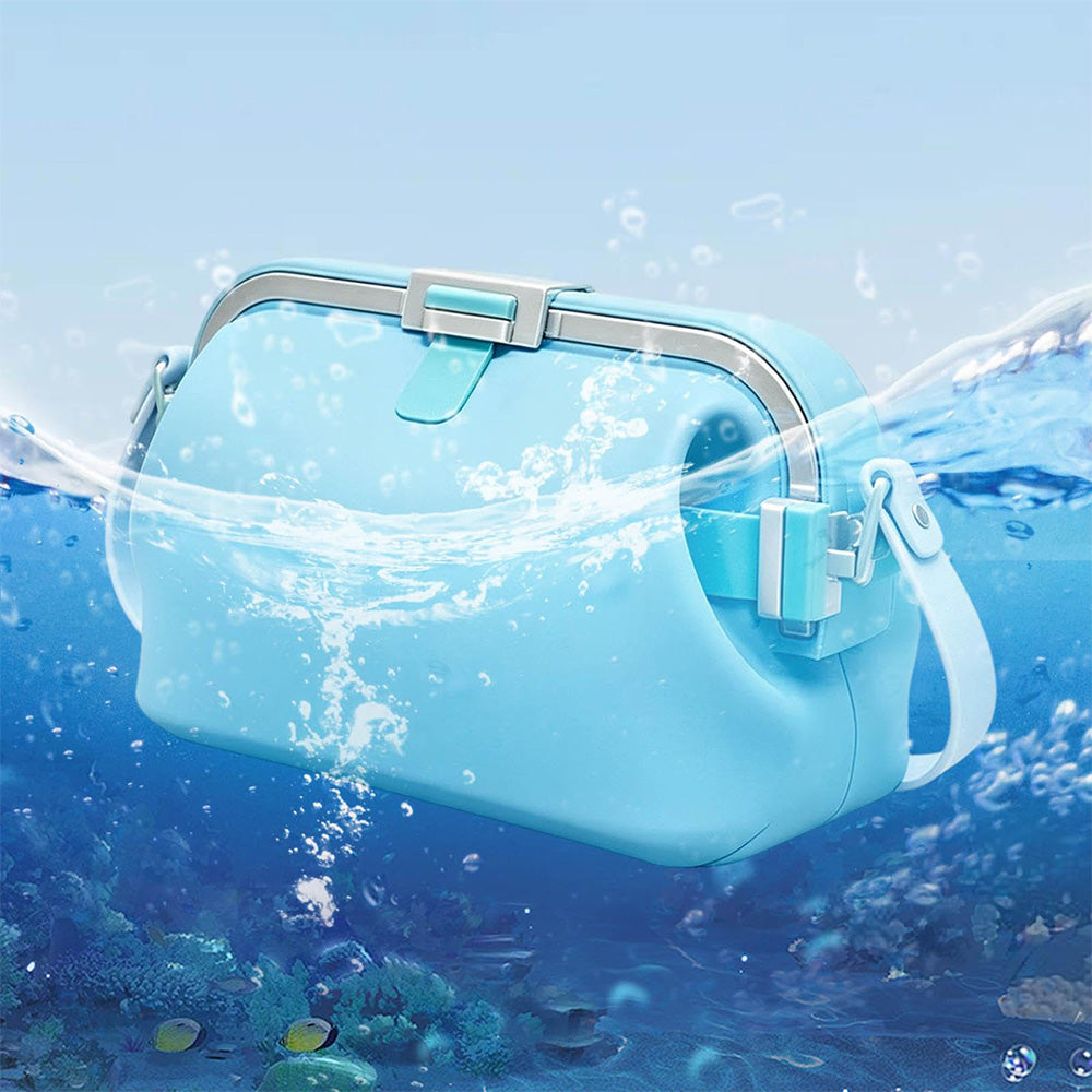 Water-resistant Foldable Silicone Beach Bag with Handle for Camping Seaside