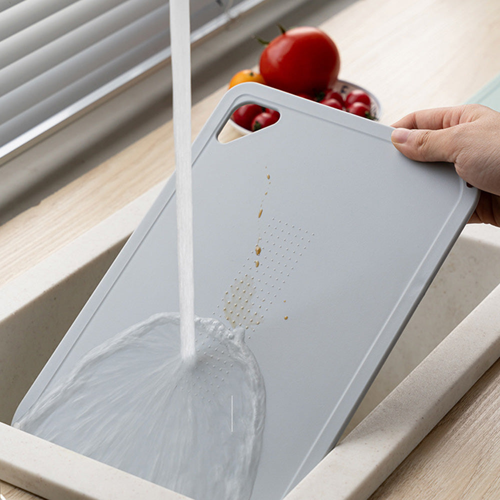 3 PCS Plastic Cutting Board Set with Hanging Loop Non Slip PP Chopping Board for Home