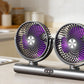 Dual Heads Rechargeable Hanging Fan 3 Speeds Fan with Night Light