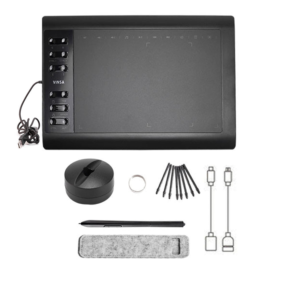 1060 Plus Digital Graphics Drawing Tablet with Stylus
