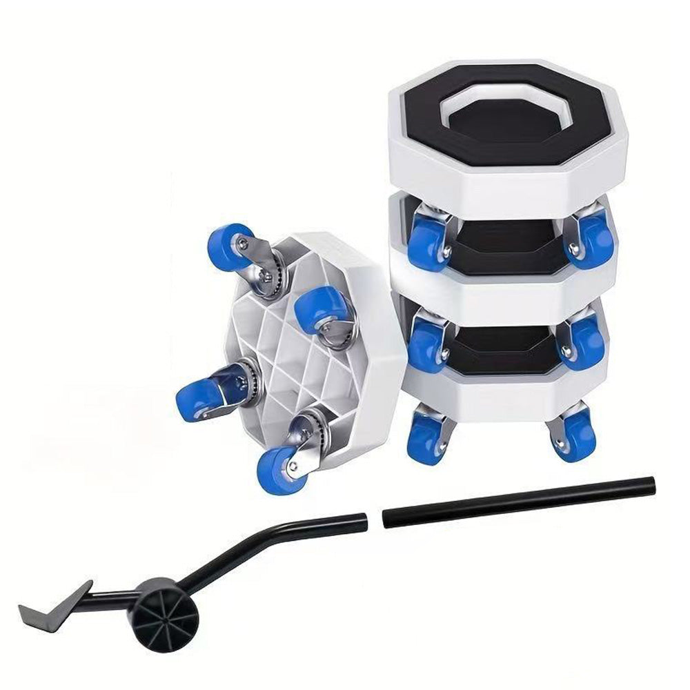 Universal Furniture Mover Wheel Set with Sliding Base & Lifting Rod