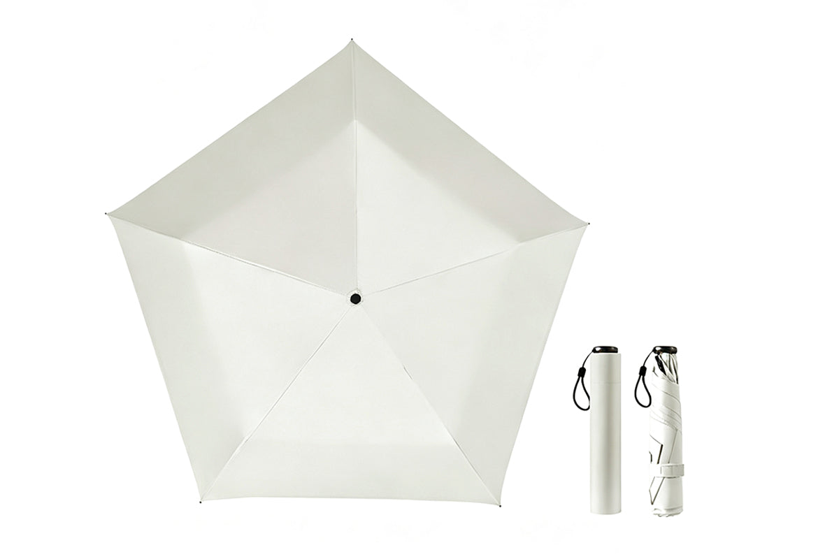 Black Coated Compact Folding Umbrella Lightweight Portable Pocket Umbrella