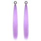 2PCS Purple Ponytail Extension With Elastic Tie Straight Sleek Wrap Around Braid