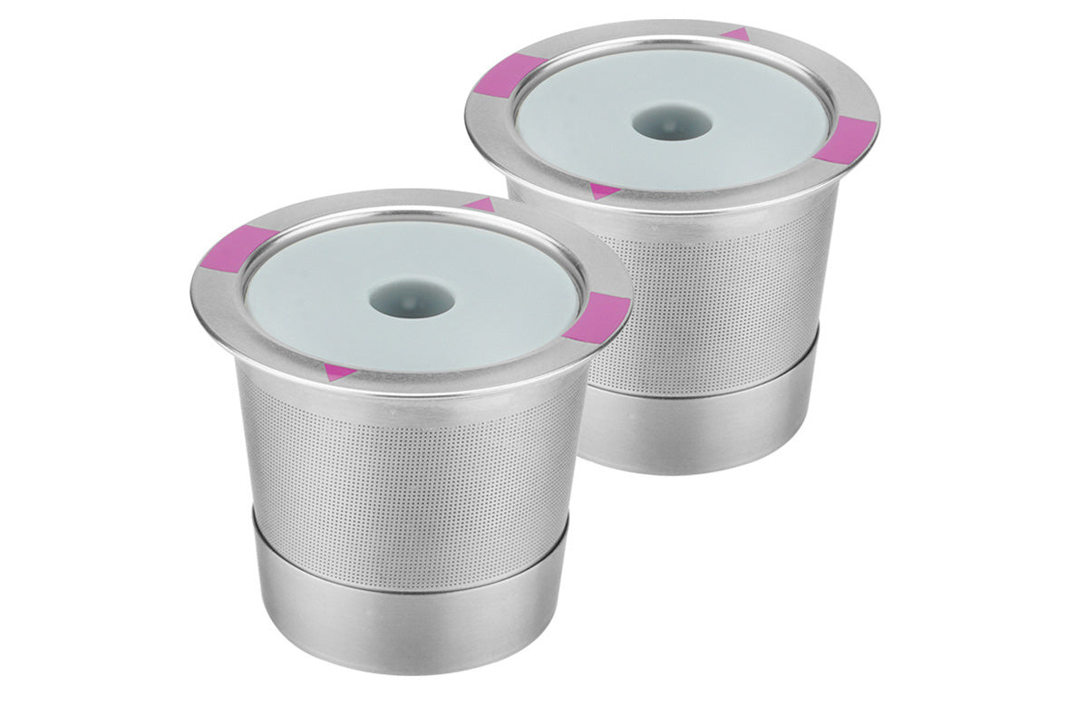 2 PCS Stainless Steel Coffee Filter Pods Compatible With Keurig 1.0 2.0 Reusable K Cups