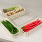 Divided Serving Tray with Lid and Handle 4 Compartments Snack Container
