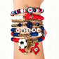 Colorful Soft Clay Football World Cup Bracelets Set for Aldults Soccer Fans
