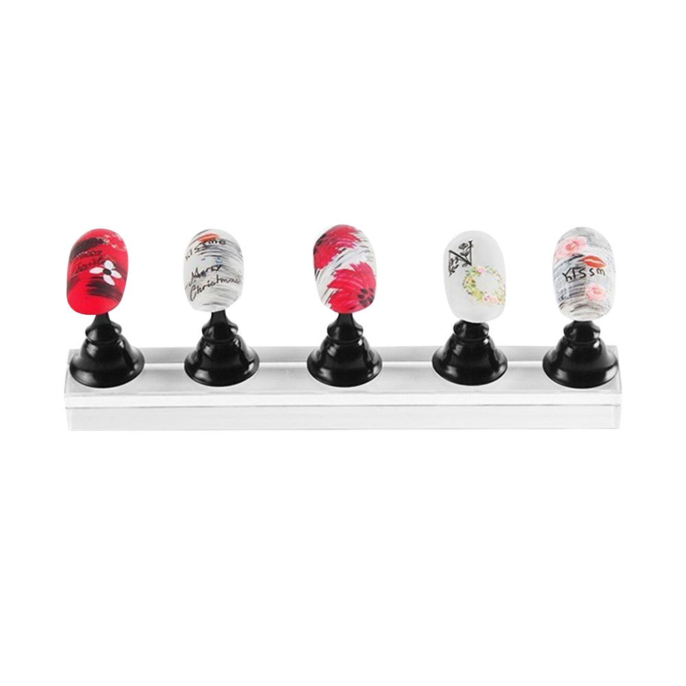 2 Sets Acrylic Magnetic Fake Nails Display Stand for Nails Painting Practices