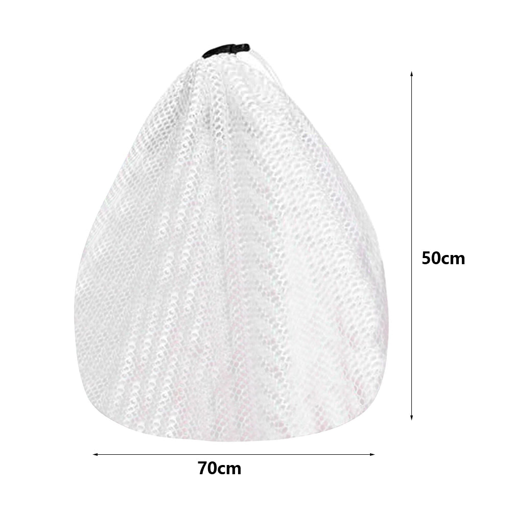 3Pcs Laundry Washing Large Mesh Net Bags Drawstring Clothes Cleaning