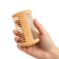 2PCS Double Sided Wooden Beard Comb for Beard Hair Portable Men Mustache Comb for Home Travel