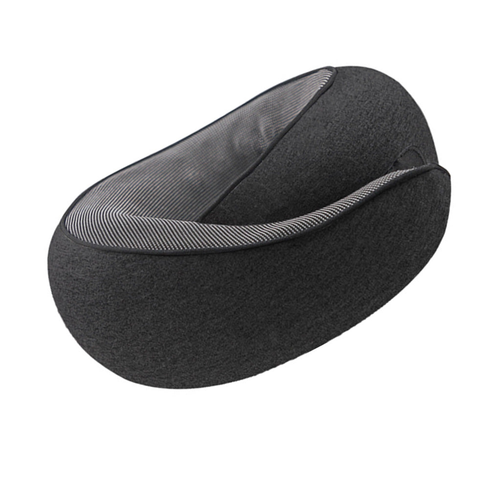 G Shape Memory Foam Travel Neck Pillow Set with Eye Mask Earplugs Bag