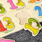 4 Sets Wooden Peg Puzzle for Girls Boys with Alphabet Number Animal Dinosaur Vehicle