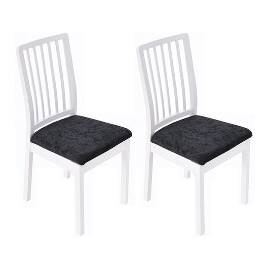 2Pcs Velvet Dining Chair Seat Covers Stretch Chair Seat Cushion Cover