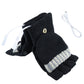USB Heated Fingerless Gloves with Full Cover Mitten Washable Winter Warmers