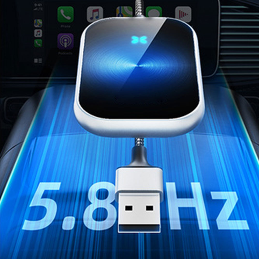 2 in 1 Wireless CarPlay Adapter USB Bluetooth Dongle for iPhone Android Auto