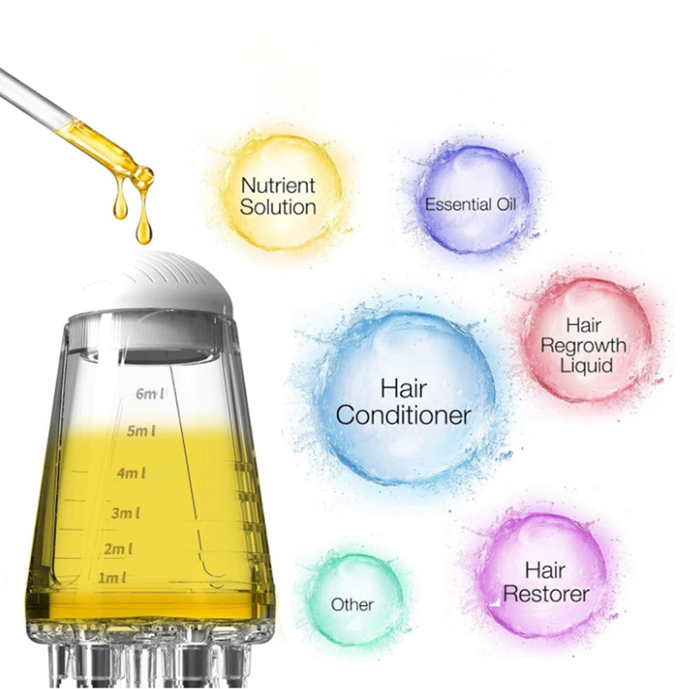 6ML Scalp Applicator Liquid Guiding Hair Growth Comb Serum Oil Apply Massager