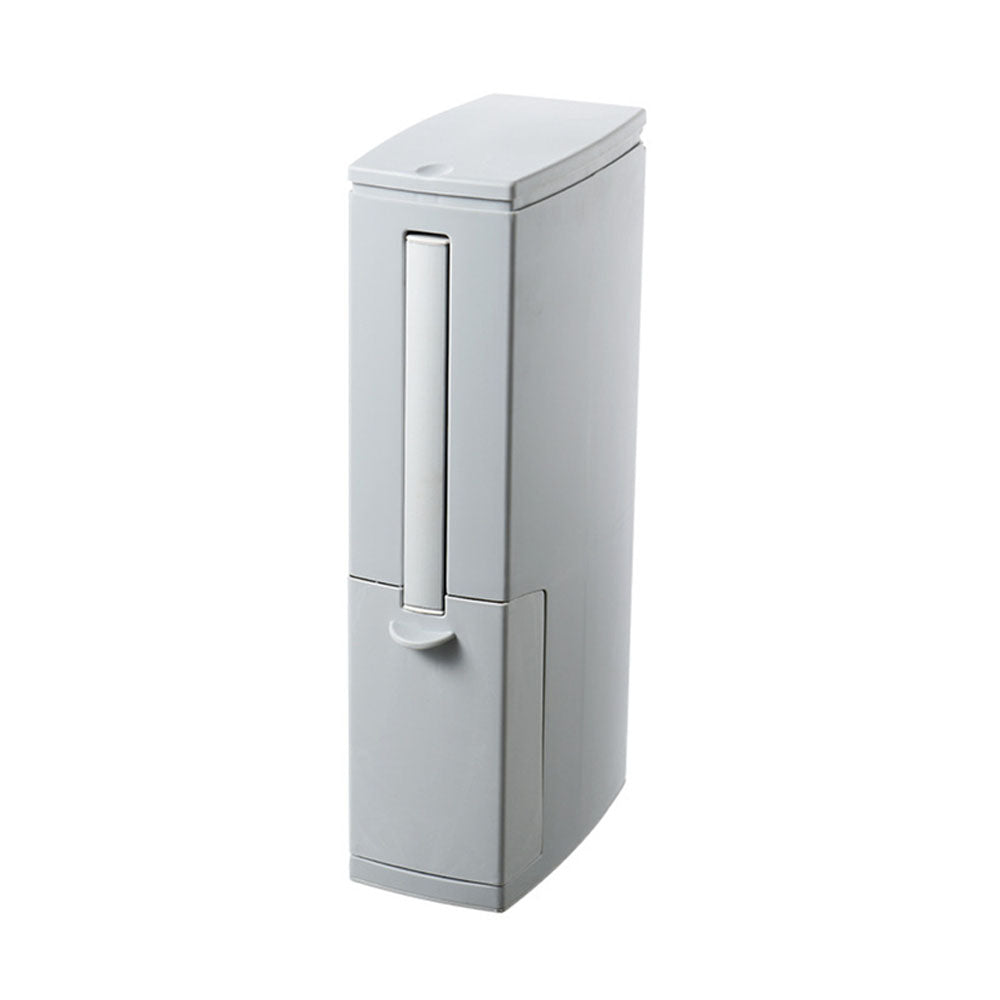 Slim Bathroom Trash Can Toilet Brush Set Waste Bin Toilet Brush Holder