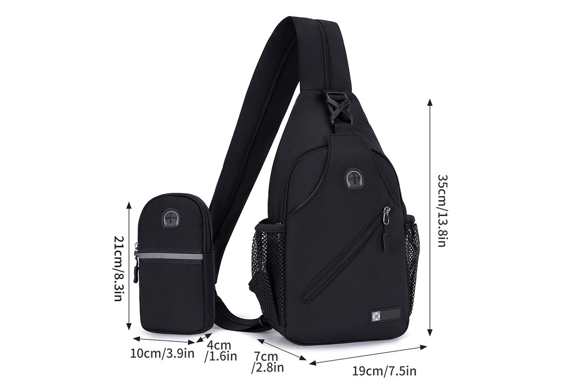 Travel Crossbody Chest Bag for Men and Women Adjustable Sling Backpack