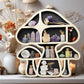 Wooden Shelf Halloween Crystal Display Shelf Decor-Mushroom