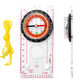 Professional Map Scale Compass Multifunctional Map Ruler Outdoor Navigation