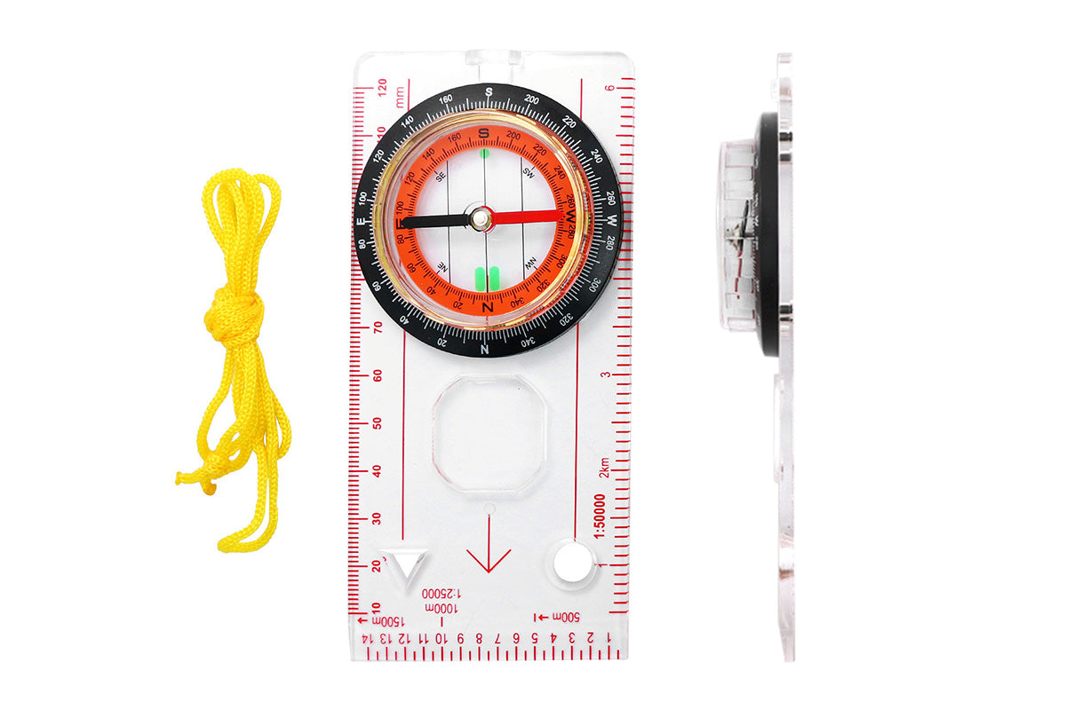 Professional Map Scale Compass Multifunctional Map Ruler Outdoor Navigation