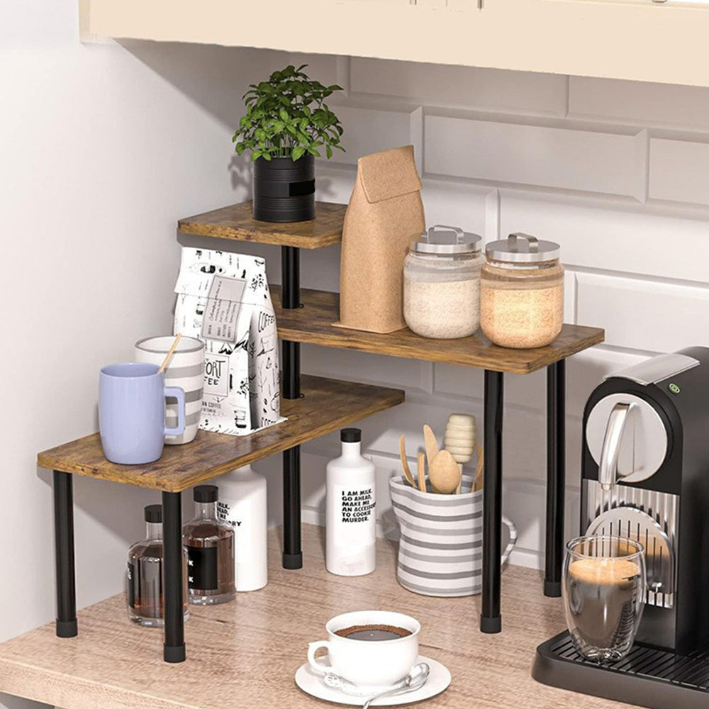 3 Tier Foldable Corner Countertop Storage Shelf