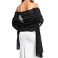 Chiffon Evening Dress Shawl for Weddings Parties 70x170cm