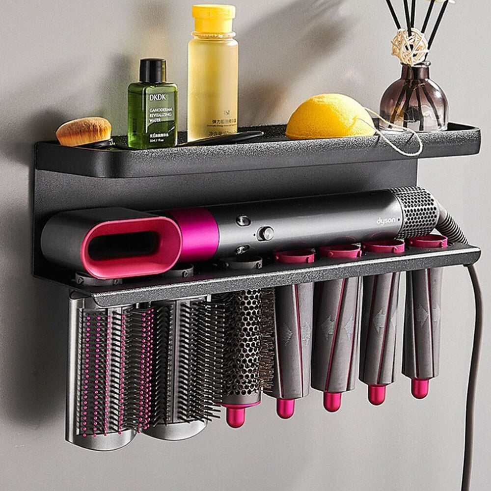Barbershop Curling Wand Wall Mount Hair Dryer Rack for Dyson